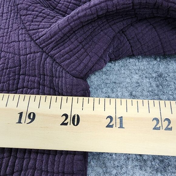 Eileen Fisher Jacket Womens Small Purple Textured Silk Rayon Blend Open Front - Picture 5 of 16